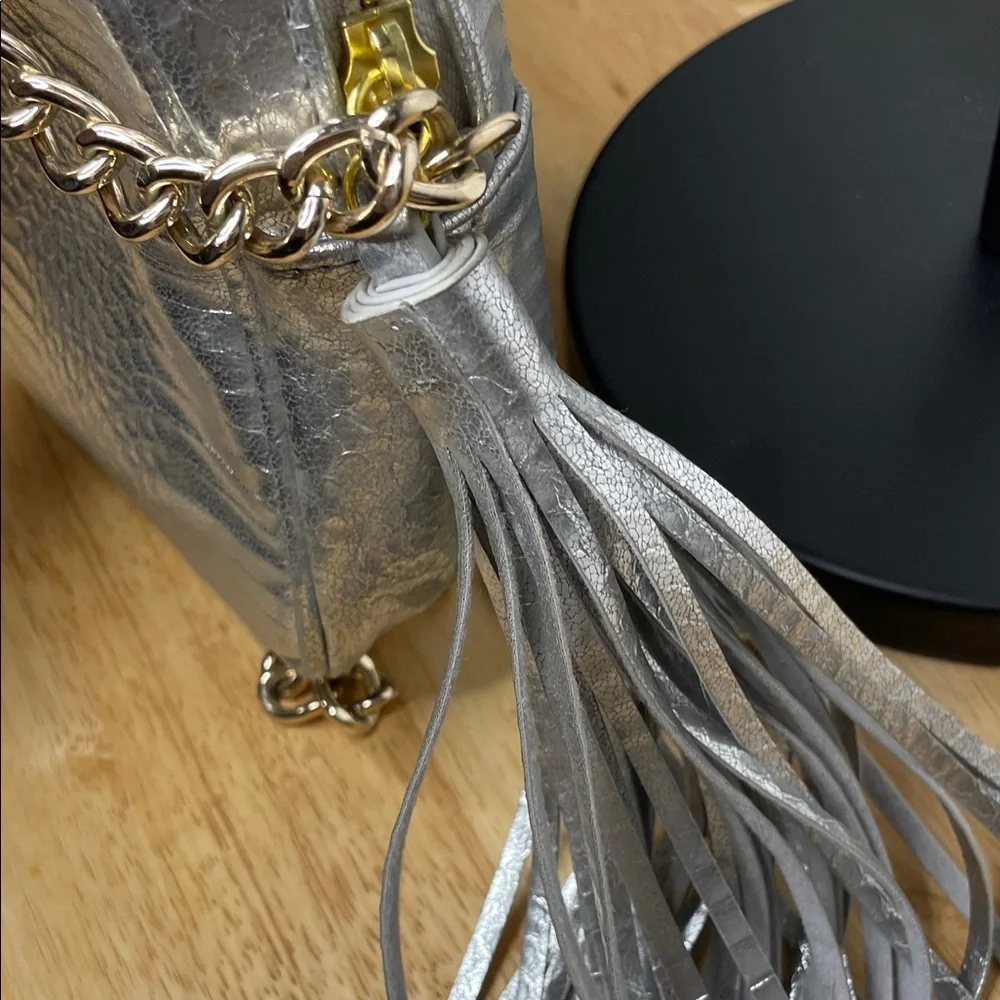 Victoria's Secret Metallic Silver Cosmetic Bag